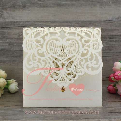 Unusual Laser Cut Pocket Wedding Invitations UK 